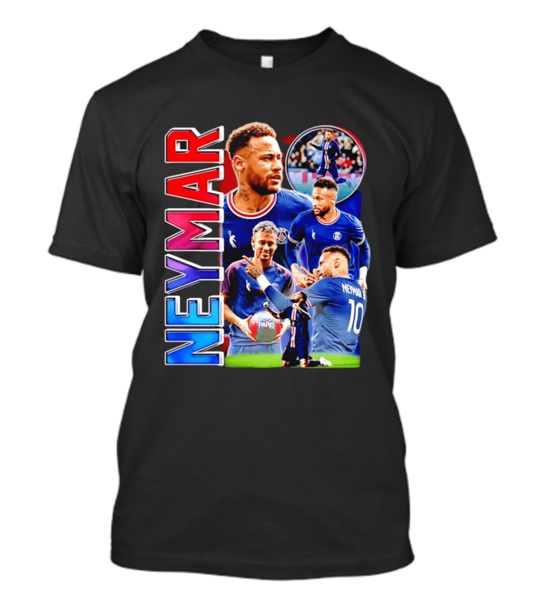 Neymar Paris Saint Germain Football Icon PSG Number 10 T-Shirt