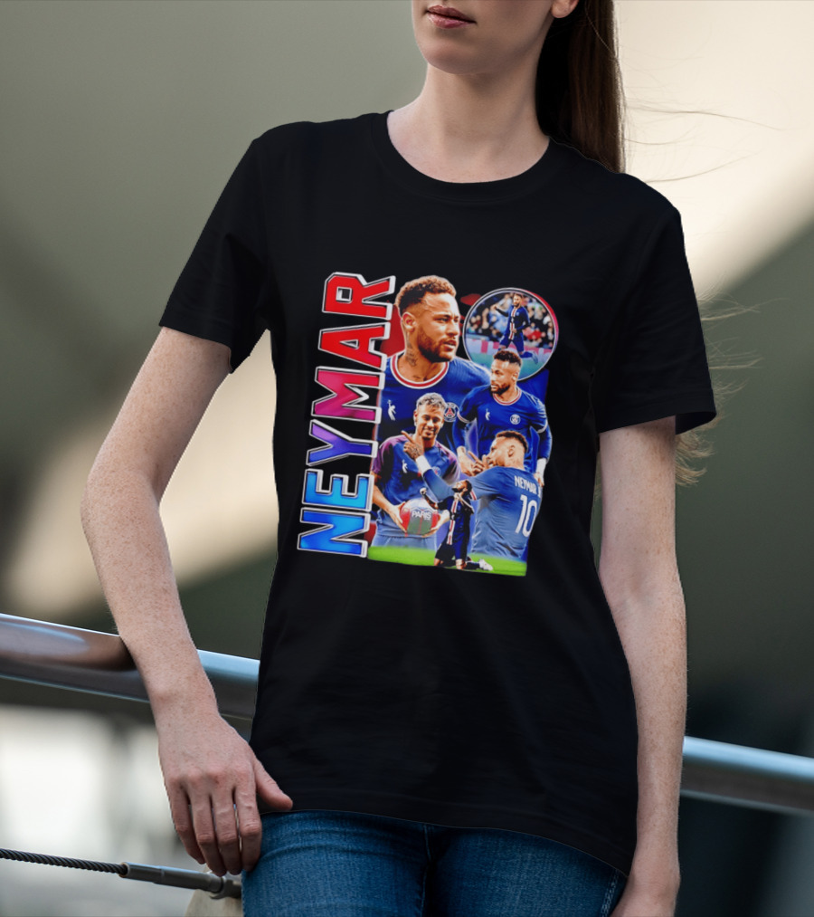 Neymar Paris Saint Germain Football Icon PSG Number 10 T-Shirt