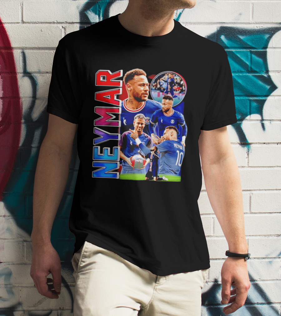 Neymar Paris Saint Germain Football Icon PSG Number 10 T-Shirt