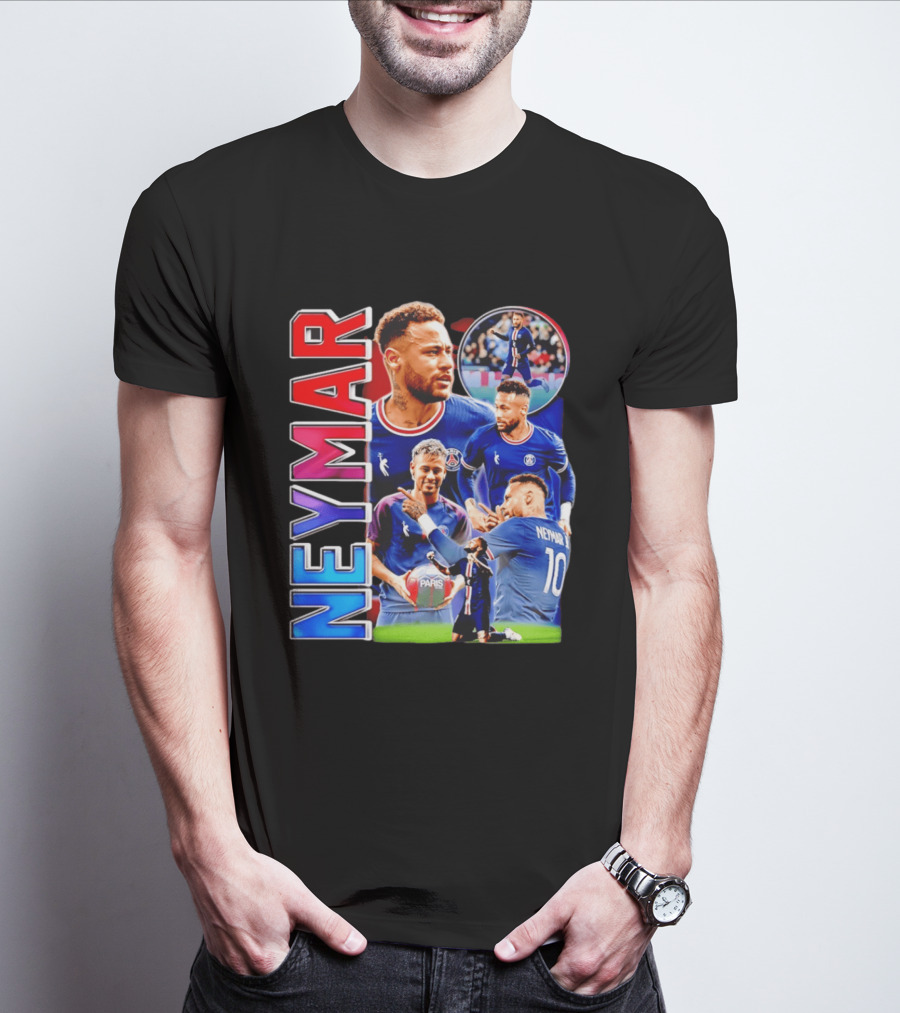 Neymar Paris Saint Germain Football Icon PSG Number 10 T-Shirt