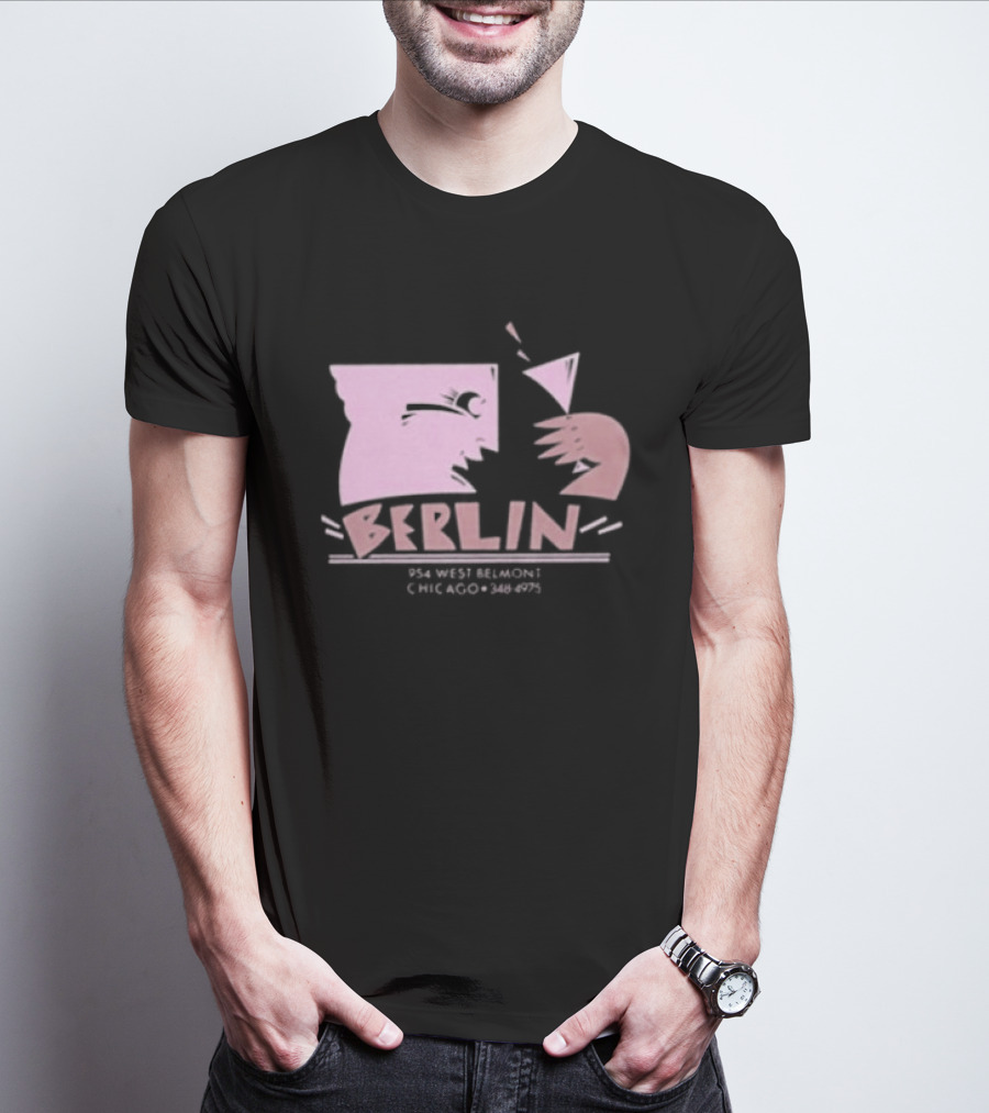 Night Gallery Berlin Club Art Pink Brush T-Shirt