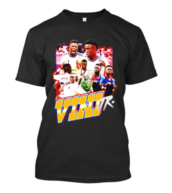 Vini Jr Vinicius Junior Real Madrid Football Collage T-Shirt