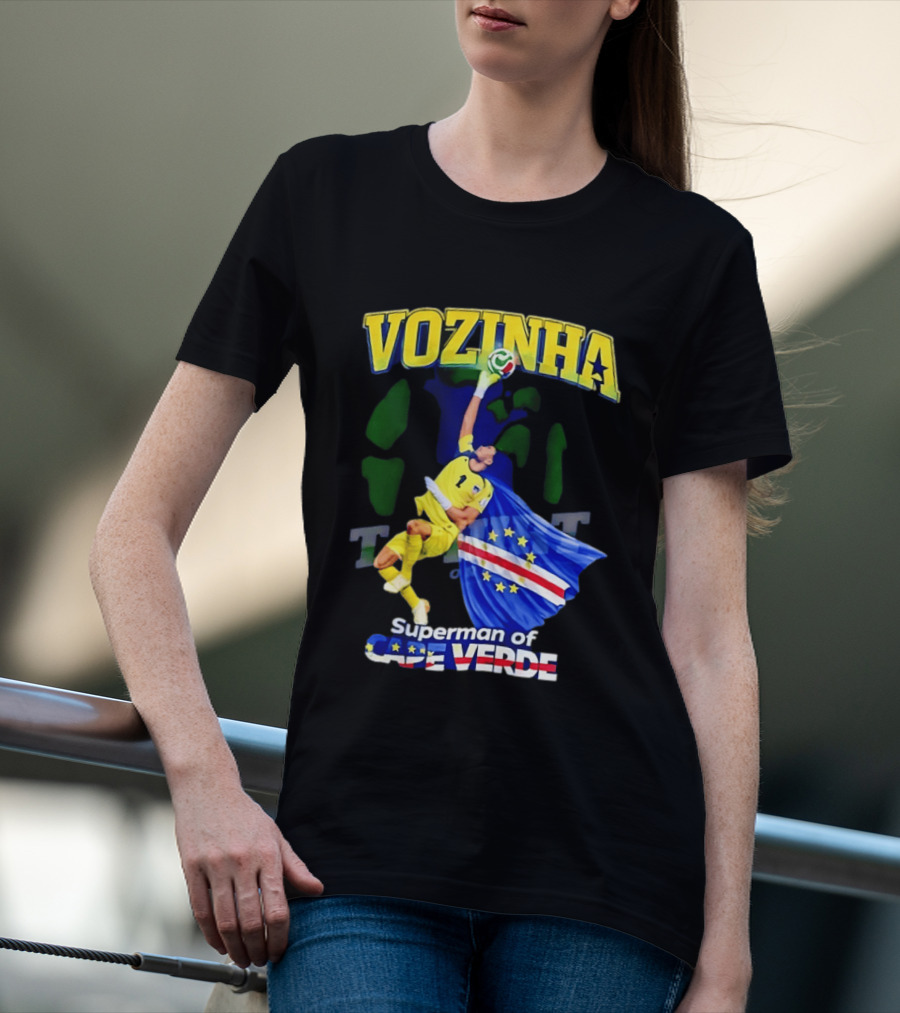 2026 Vozinha Superman Cape Verde Socer Hero T-Shirt