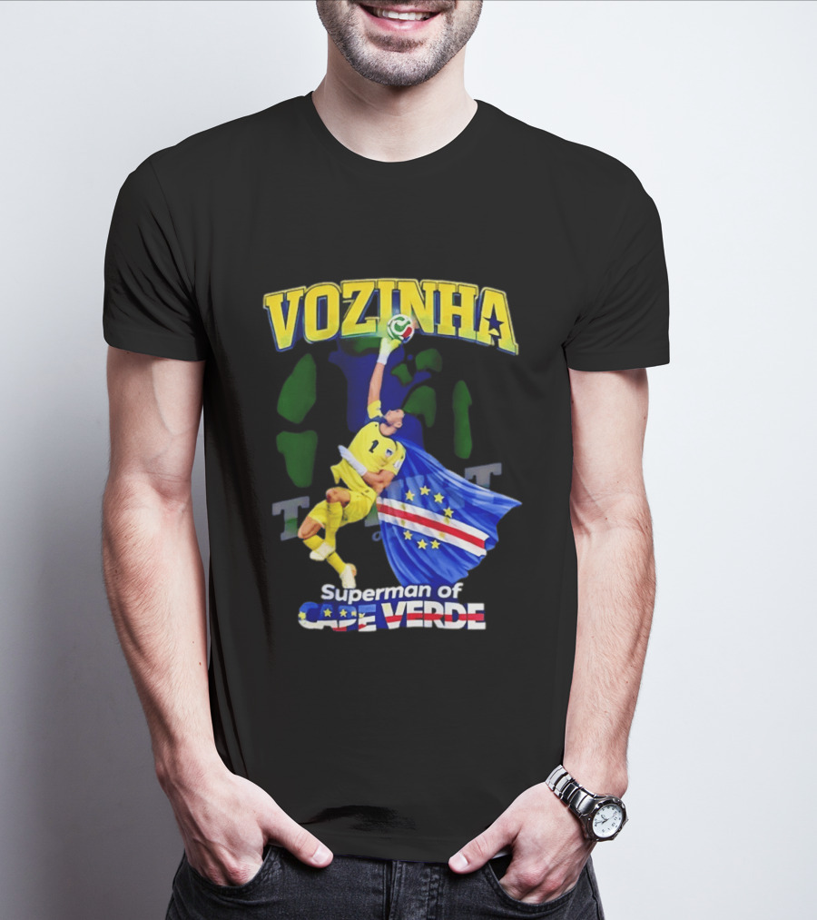 2026 Vozinha Superman Cape Verde Socer Hero T-Shirt