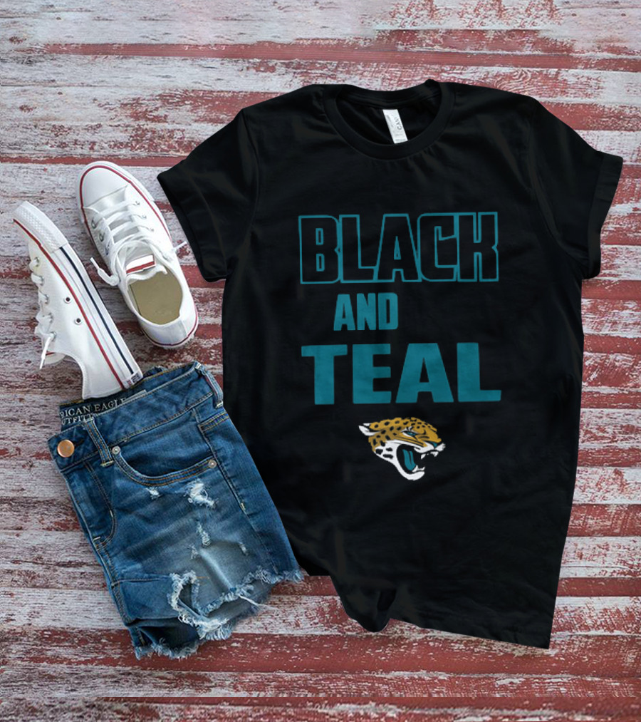Jaguars Black And Teal Blanket With Iconic Jaguar T-Shirt