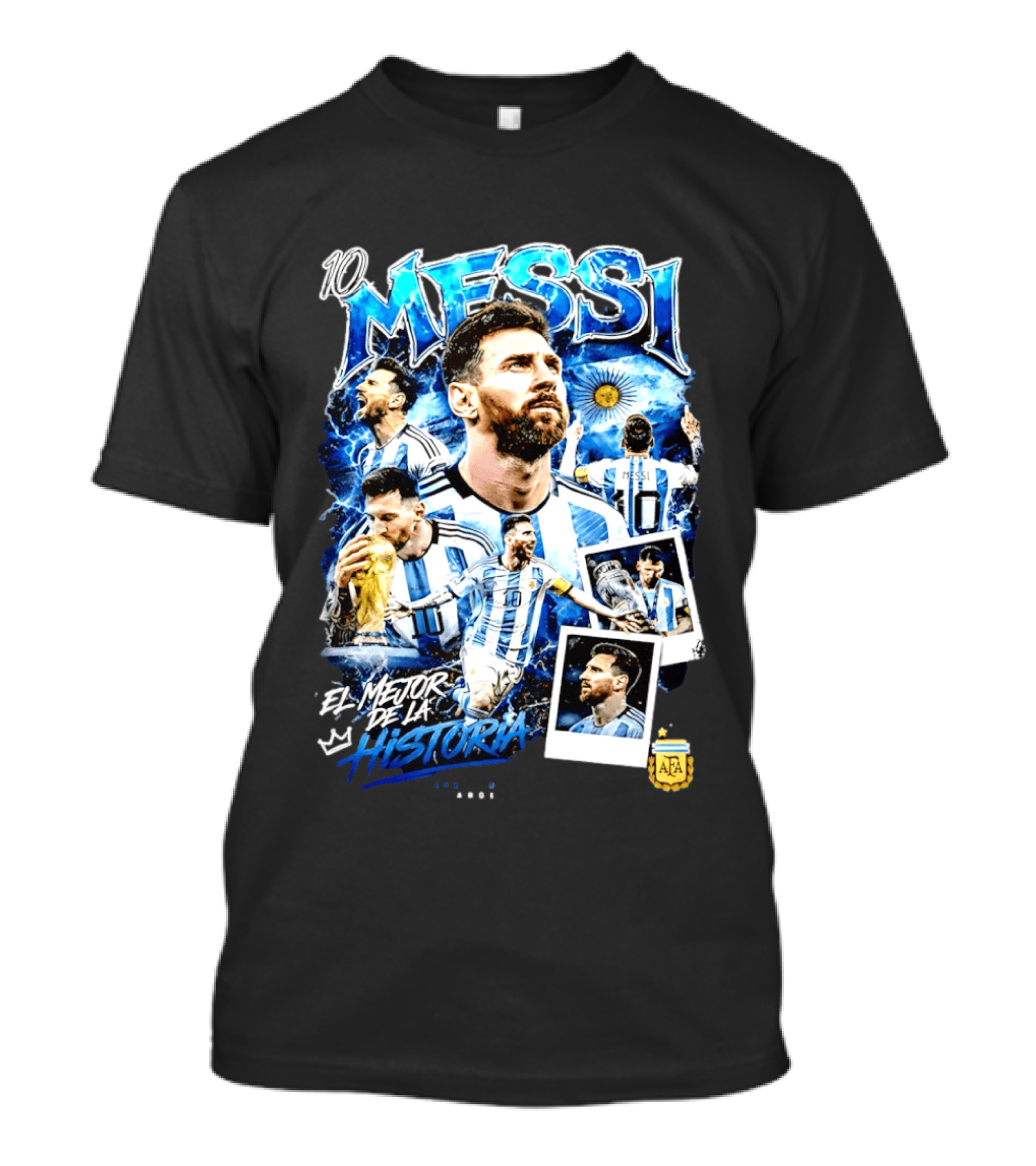 10 Messi El Mejor De La Historia Argentina AFA World Cup T-Shirt