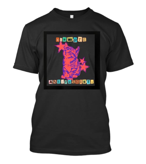 Siempre Antifascista Cat Star Blocks T-Shirt