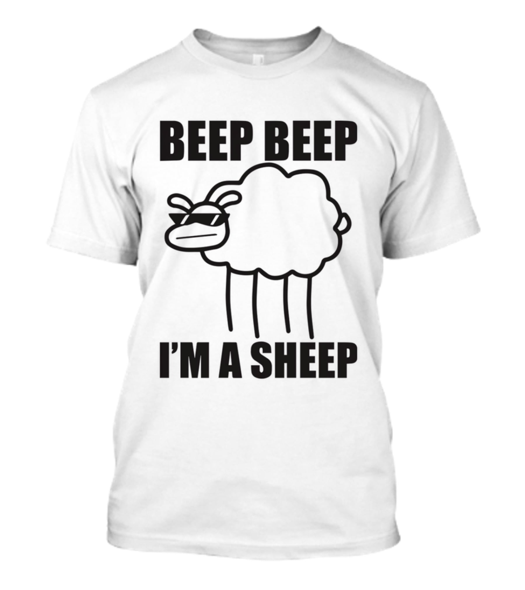 ASDFMOVIE10 Beep Beep I'm A Sheep Racerback Tank T-Shirt