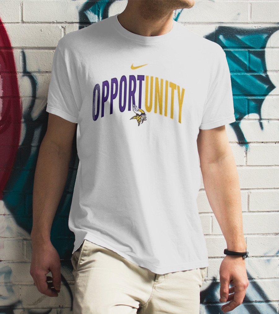 Nike Minnesota Vikings Opportunity Justice Freedom Equity T-Shirt