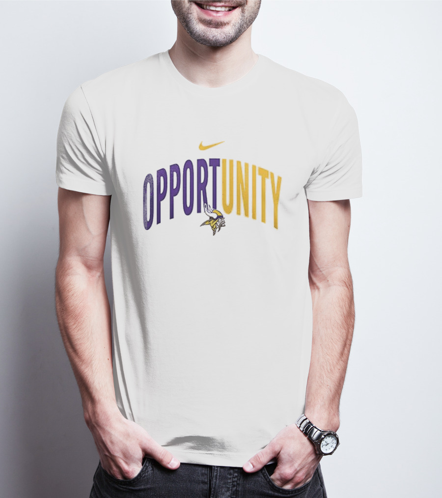 Nike Minnesota Vikings Opportunity Justice Freedom Equity T-Shirt