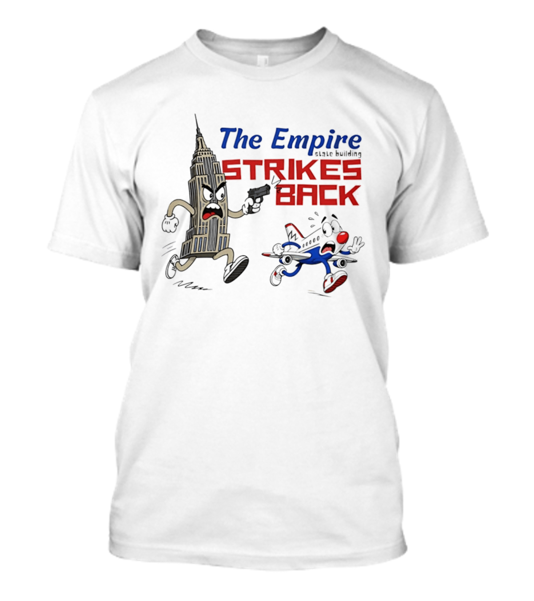 The Empire Strikes Back New York City Parody Featuring Cityscape Showdown T-Shirt