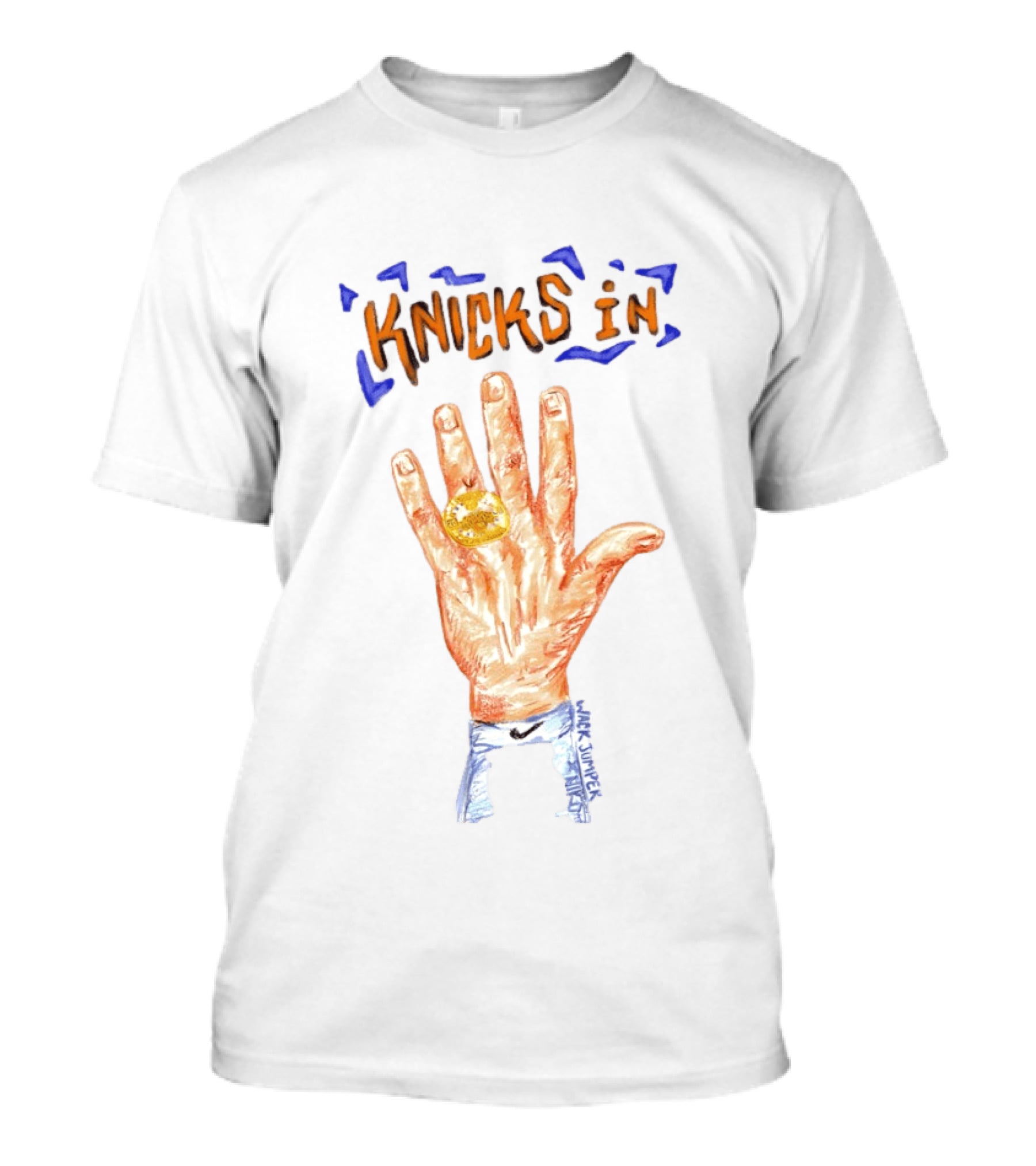 Knicks In Five Hand New York Knicks Basketball NBA 2026 T-Shirt