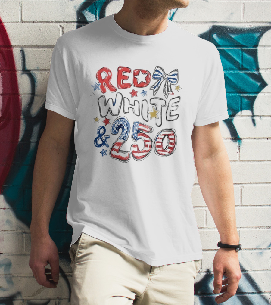 Red White And 250 Stars & Stripes T-Shirt