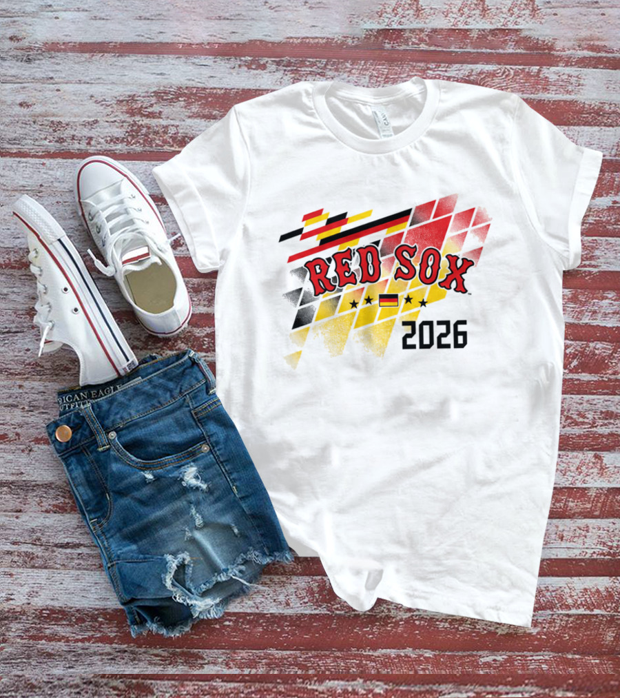 Red Sox 2026 German Celebration With Flag And Stars T-Shirt