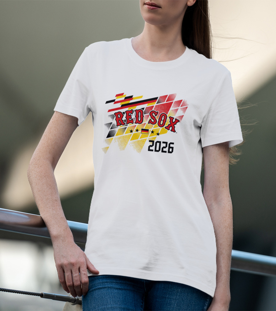 Red Sox 2026 German Celebration With Flag And Stars T-Shirt