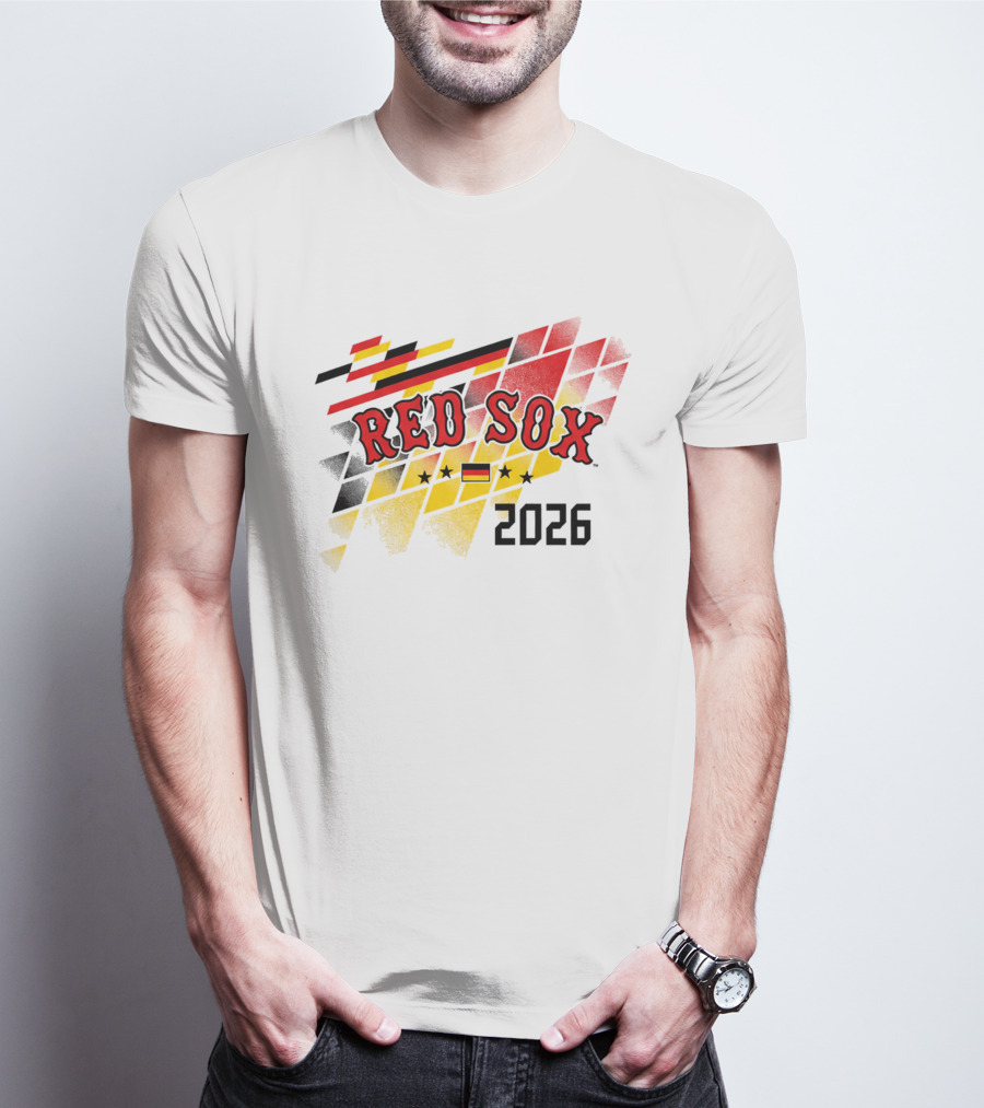 Red Sox 2026 German Celebration With Flag And Stars T-Shirt