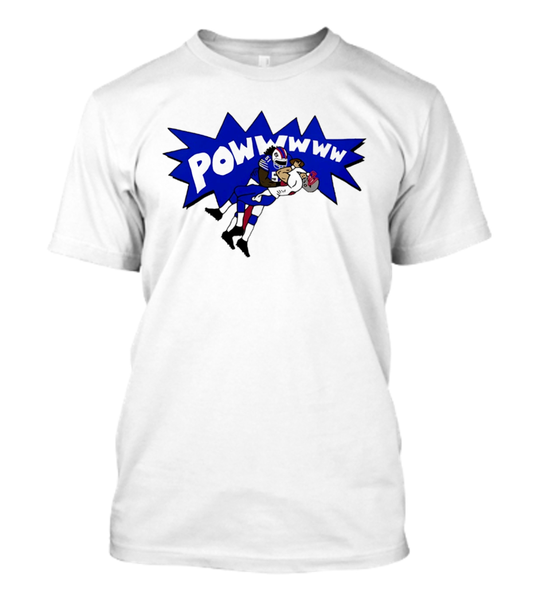 POWWWWW Buffalo Bills Football Tackle Action T-Shirt