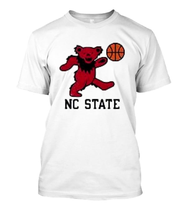 Grateful Dead NC State Wolfpack Bears Basketball Team Collaboration T-Shirt