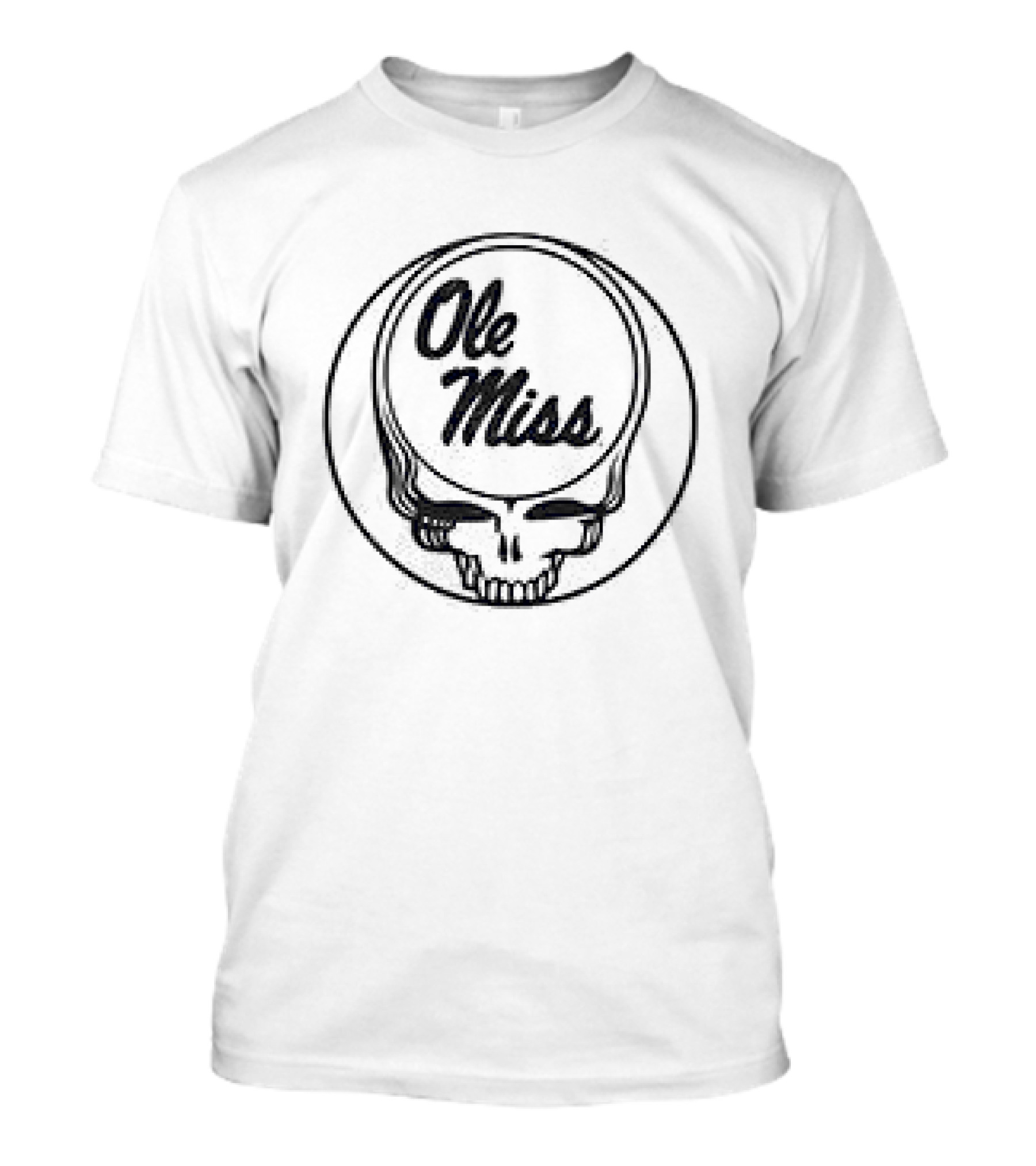 Grateful Dead Ole Miss Rebels Basketball Collaboration Skull T-Shirt