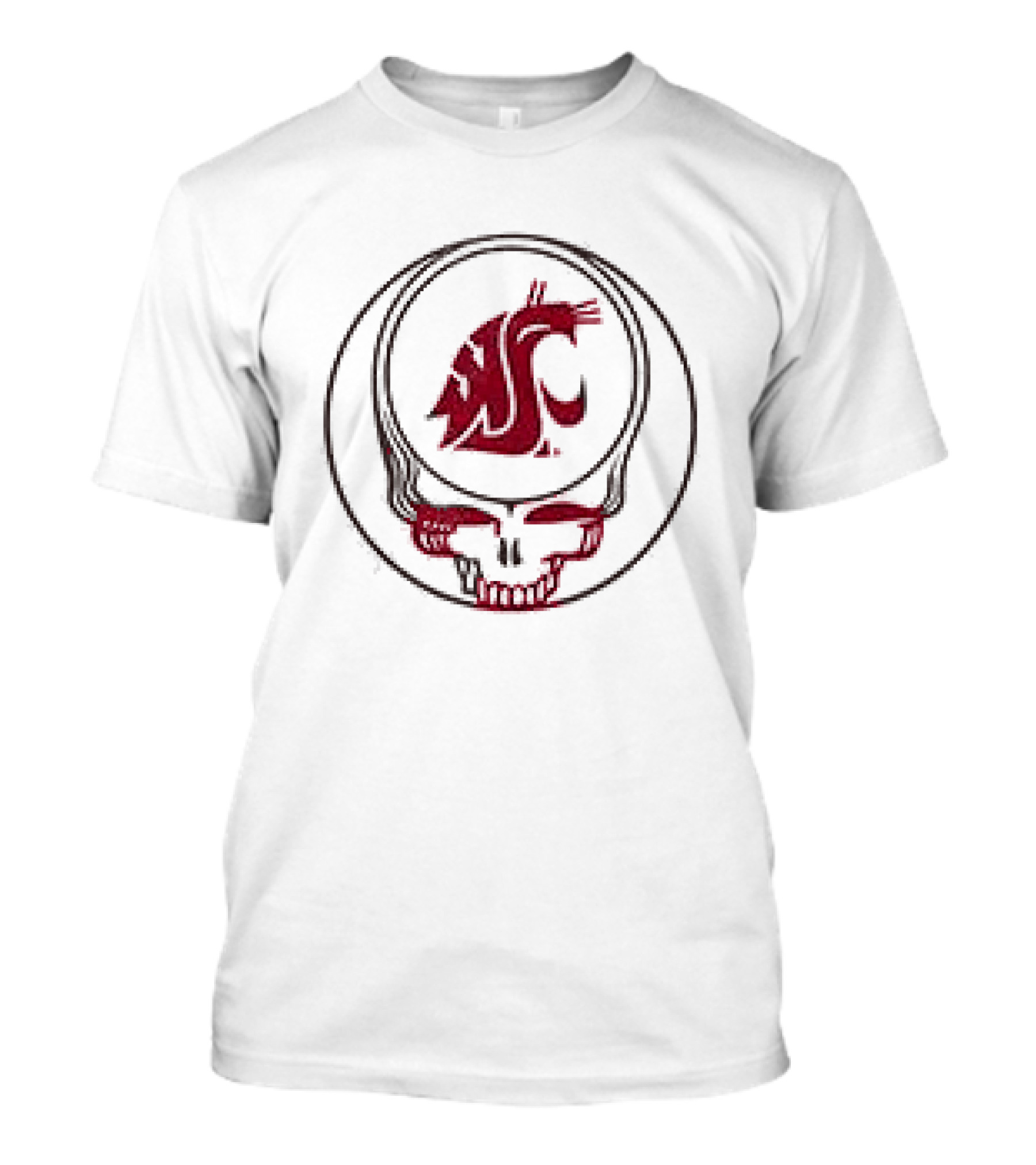 Grateful Dead Skull Washington State Cougars Collaboration T-Shirt