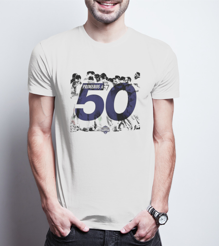 Los Angeles Dodgers Primeros 50 Win Milestone In 2023 MLB Season T-Shirt