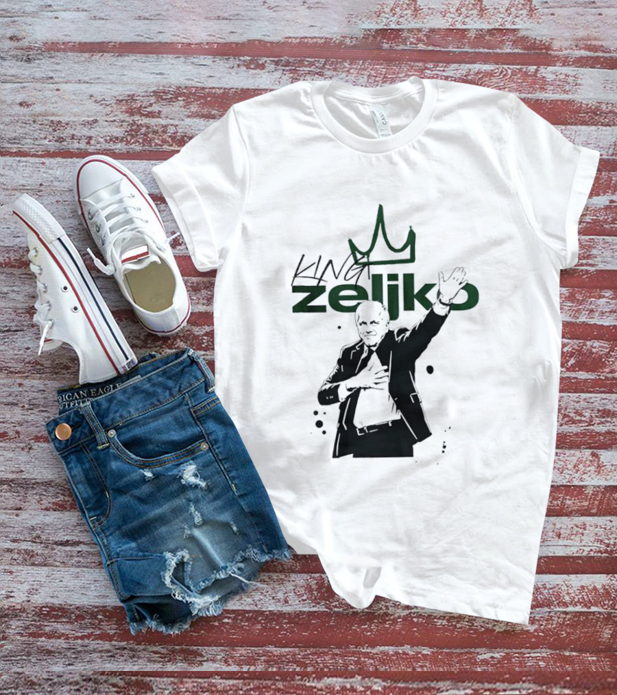 King Zeljko Obradovic Legendary Coach Iconography T-Shirt