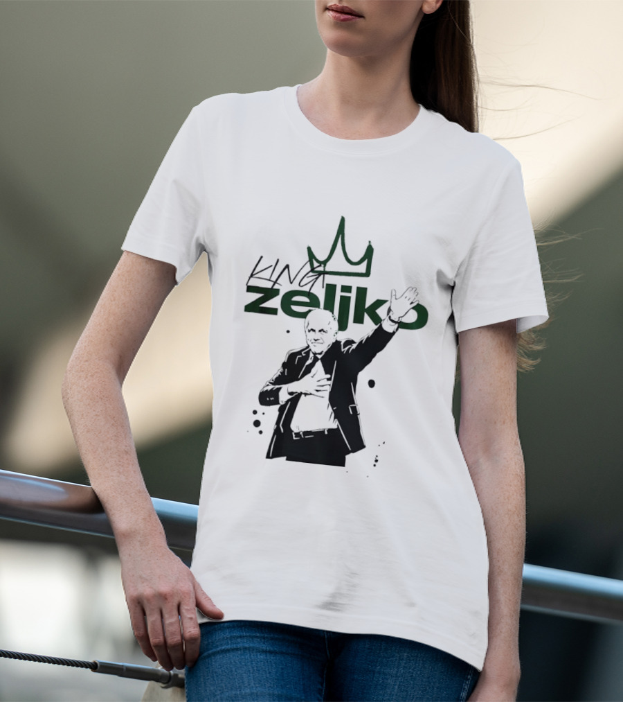 King Zeljko Obradovic Legendary Coach Iconography T-Shirt