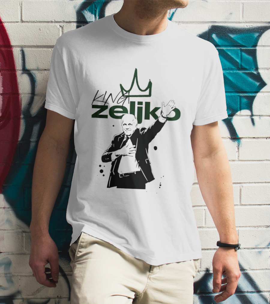 King Zeljko Obradovic Legendary Coach Iconography T-Shirt