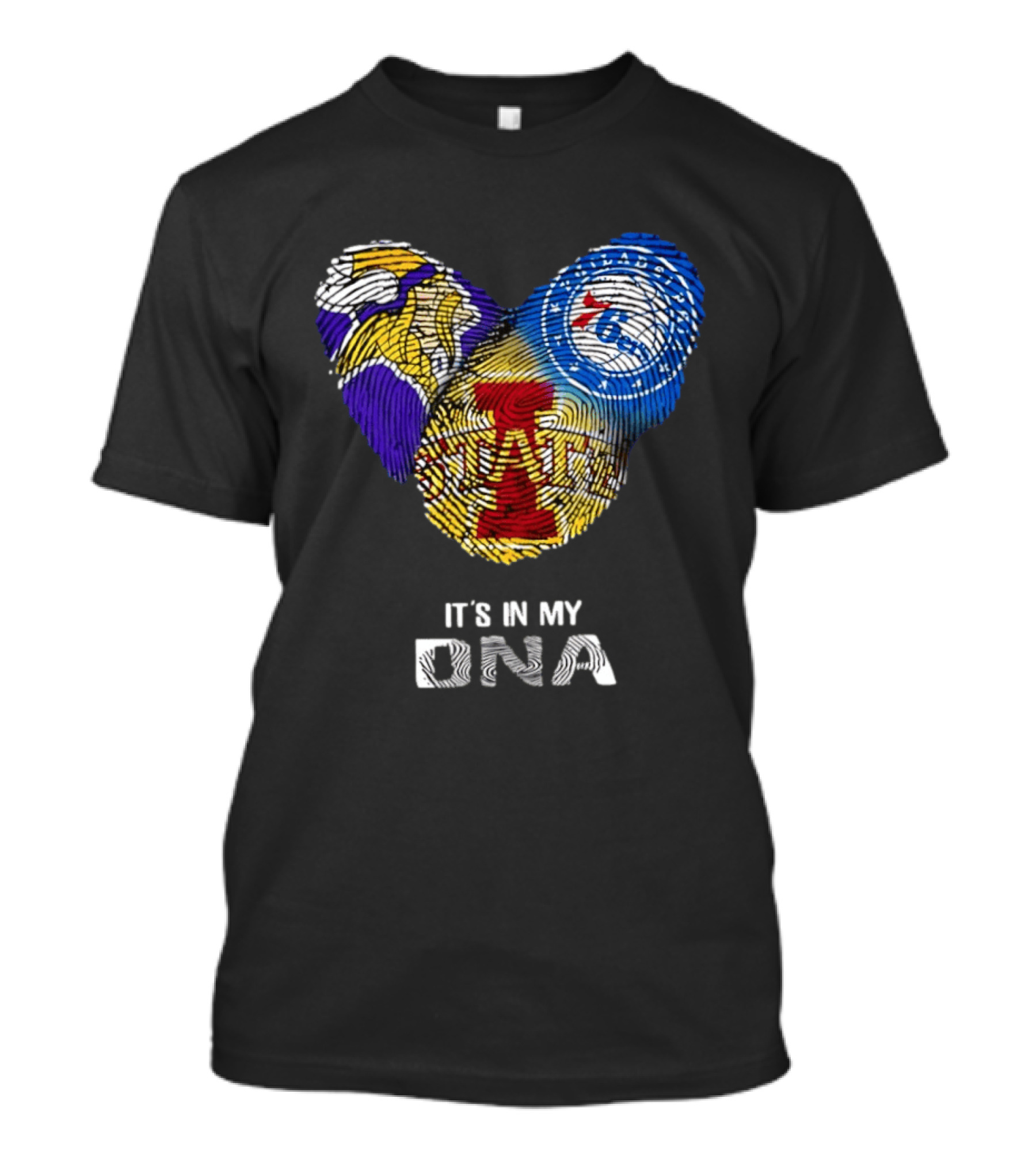 Iowa State Cyclones Minnesota Vikings Philadelphia 76ers It's In My DNA T-Shirt