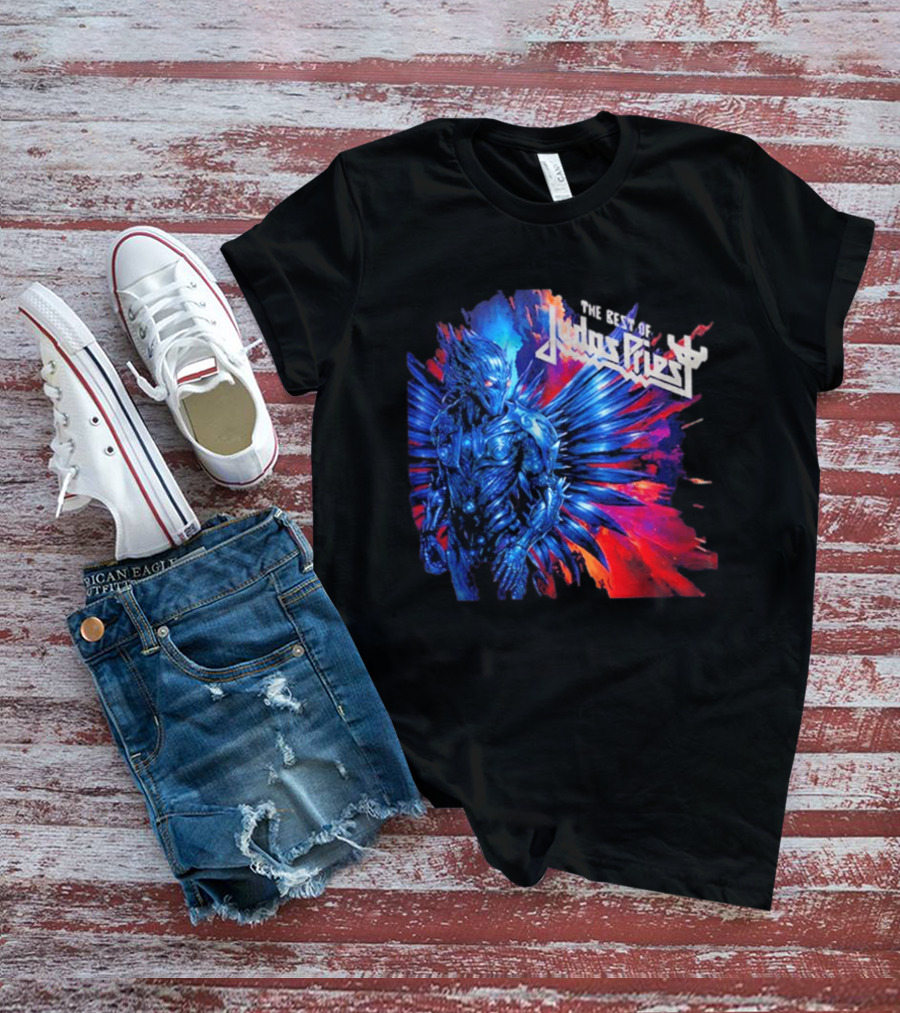 Judas Priest The Best Of 2026 New Album Robotic Blue Warrior T-Shirt