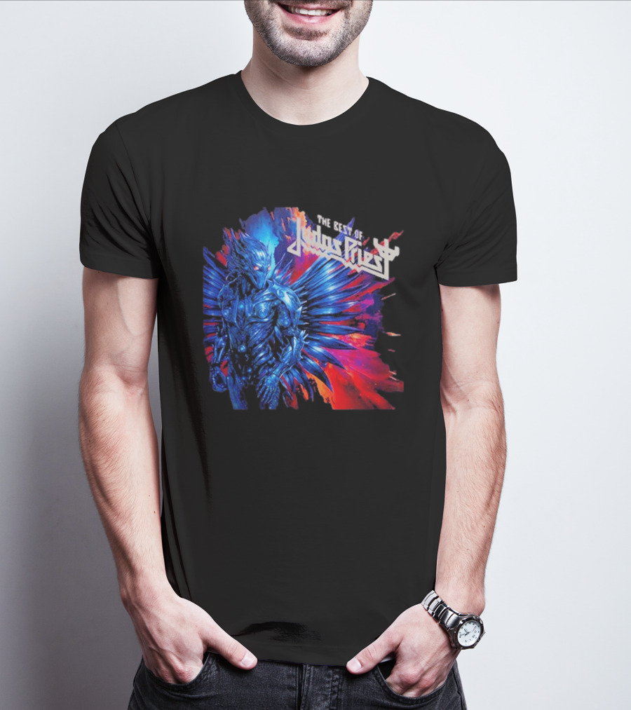 Judas Priest The Best Of 2026 New Album Robotic Blue Warrior T-Shirt