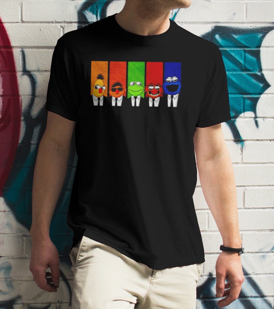 Bert Ernie Kermit Animal Cookie Monster Reservoir Dogs Mashup T-Shirt