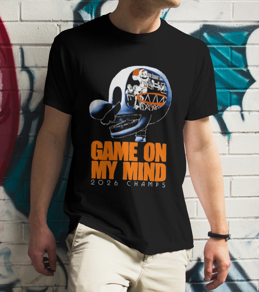 NY Knicks Mario Game On My Mind 2026 Champs T-Shirt