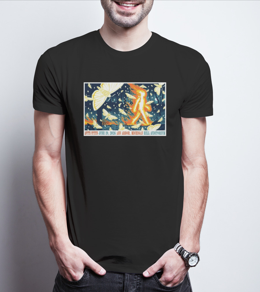 Avett Brothers Concert Ann Arbor Michigan June 19 2026 Hill Auditorium Moth T-Shirt
