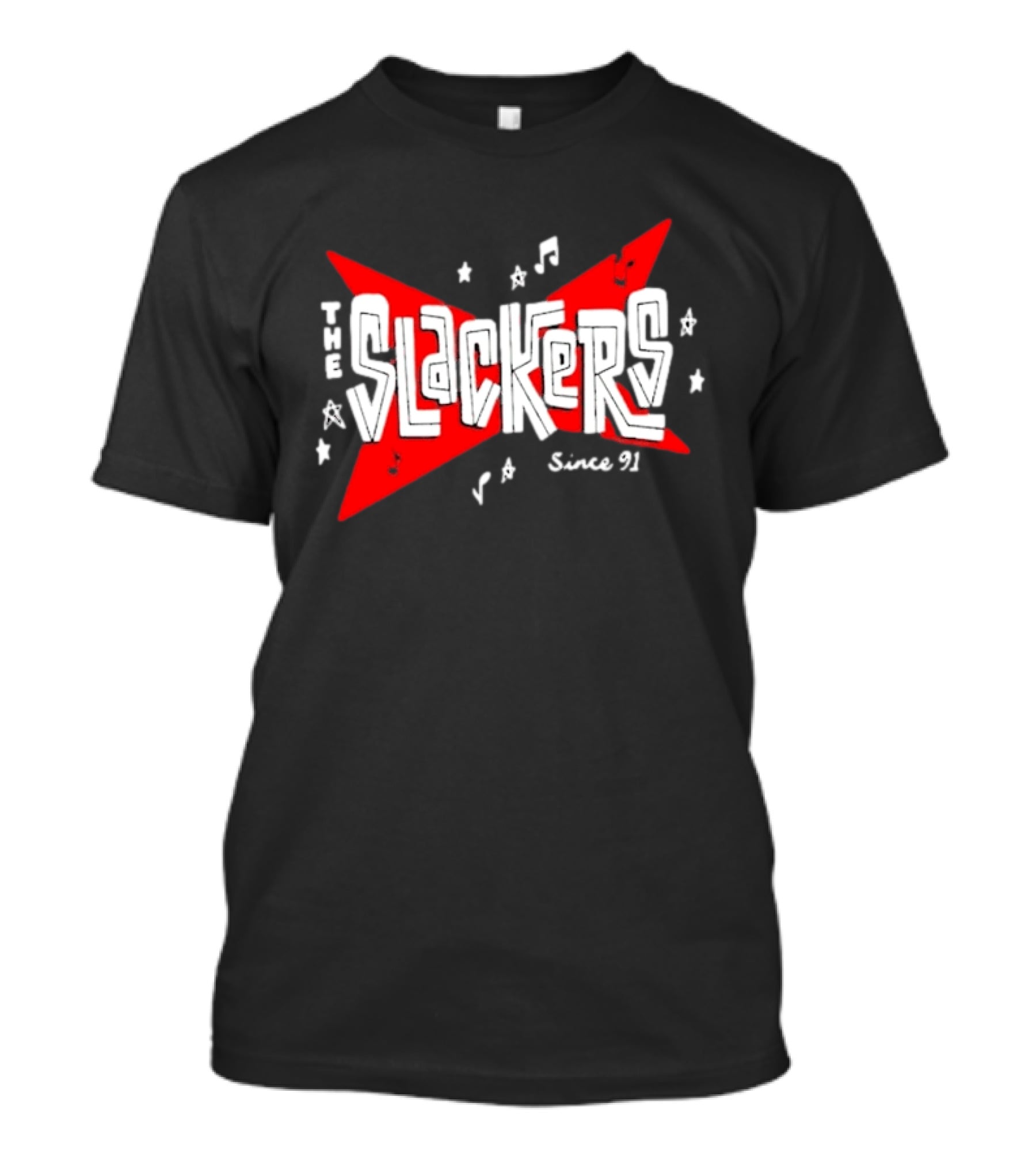 The Slackers Since 91 Tour Retro Music Notes And Stars T-Shirt