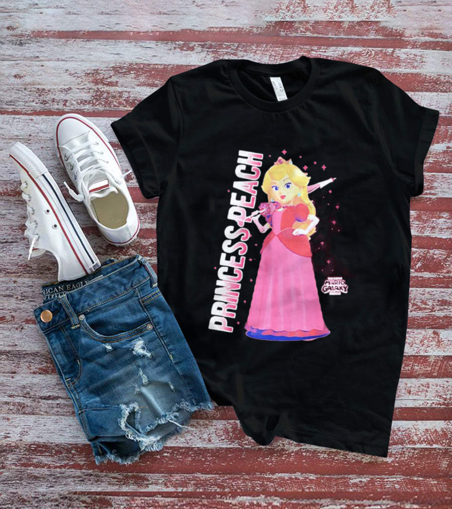 Super Mario Galaxy Movie Princess Peach Colorful Adventure T-Shirt