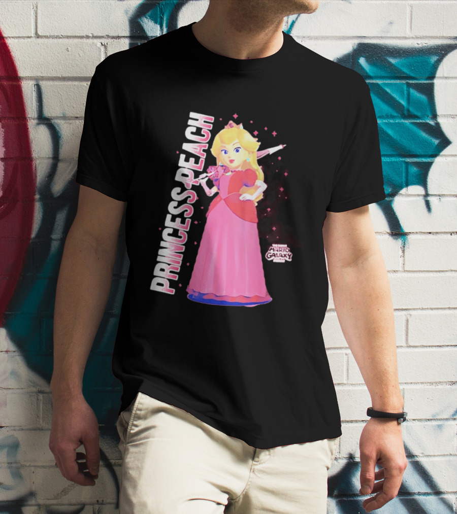 Super Mario Galaxy Movie Princess Peach Colorful Adventure T-Shirt
