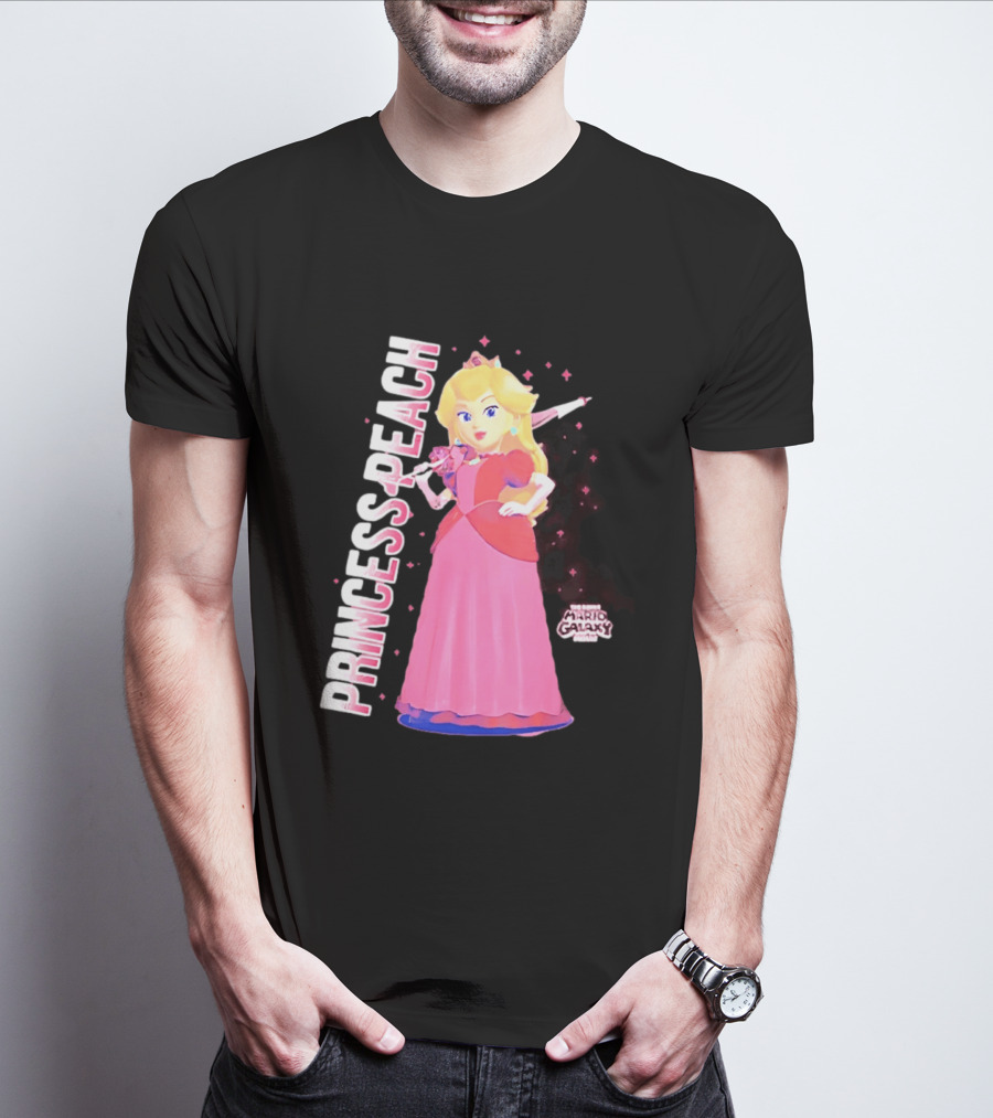 Super Mario Galaxy Movie Princess Peach Colorful Adventure T-Shirt