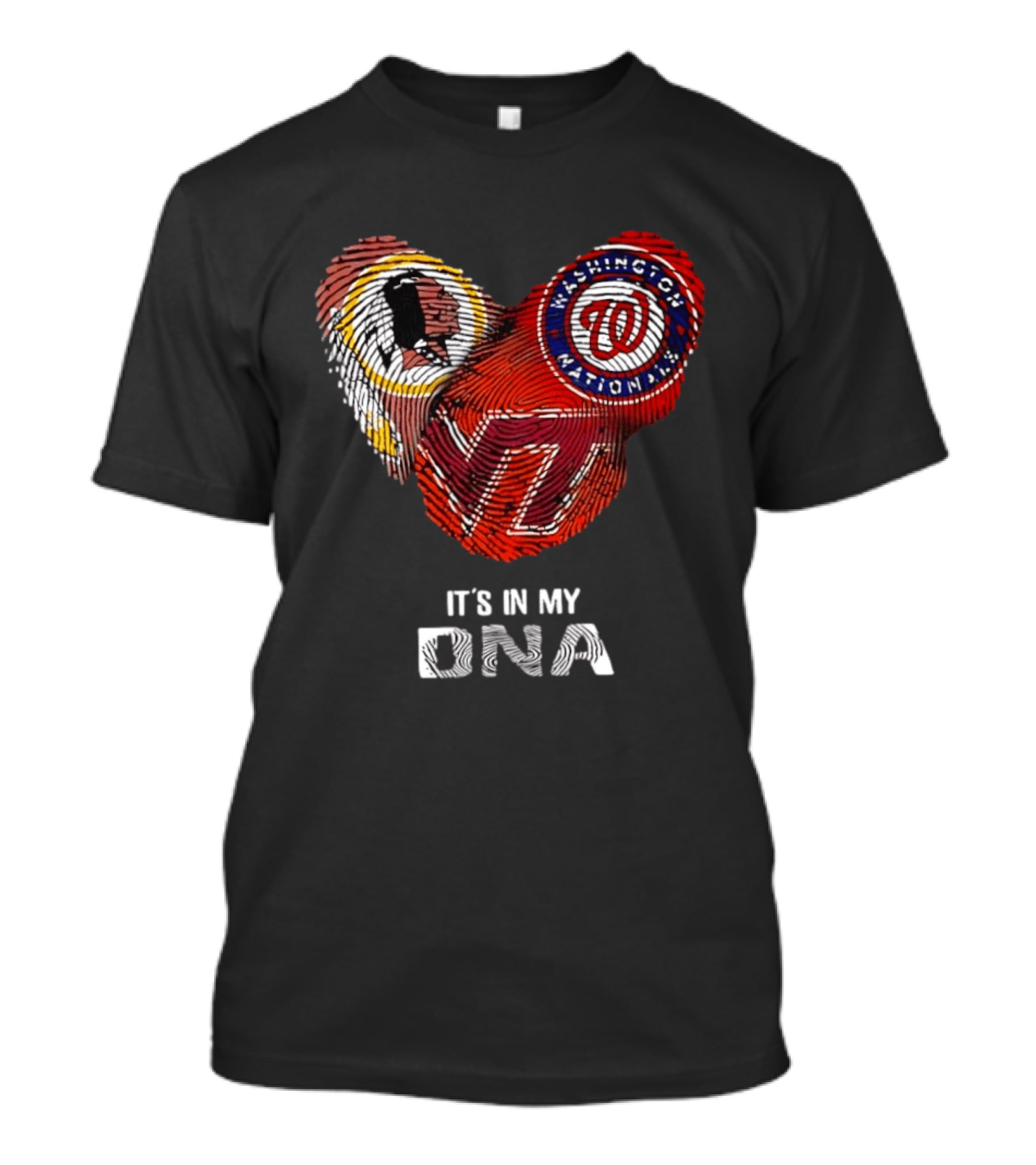 Washington Nationals Redskins Virginia Tech Hokies It's In My DNA T-Shirt