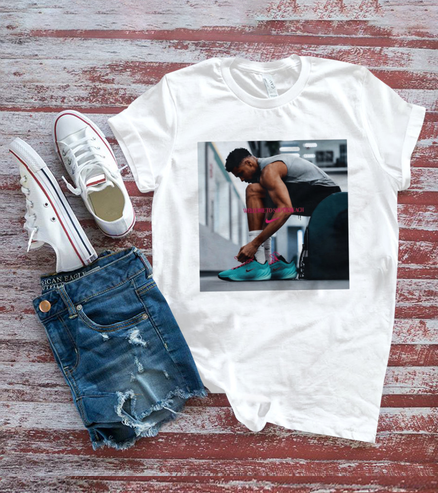 Nike Giannis Antetokounmpo Welcome To South Beach Milwaukee Bucks T-Shirt