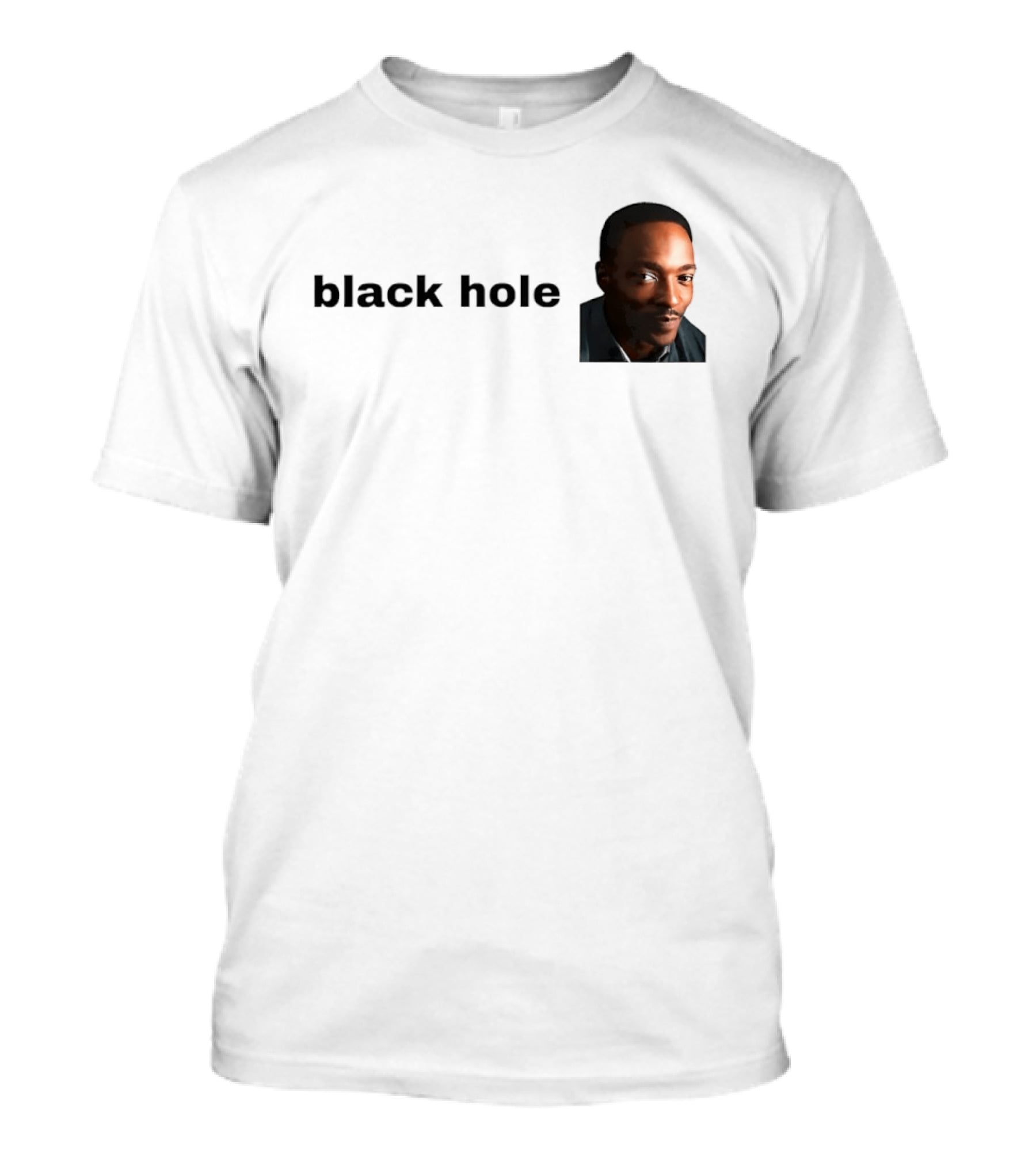 Black Hole Anthony Mackie Face T-Shirt