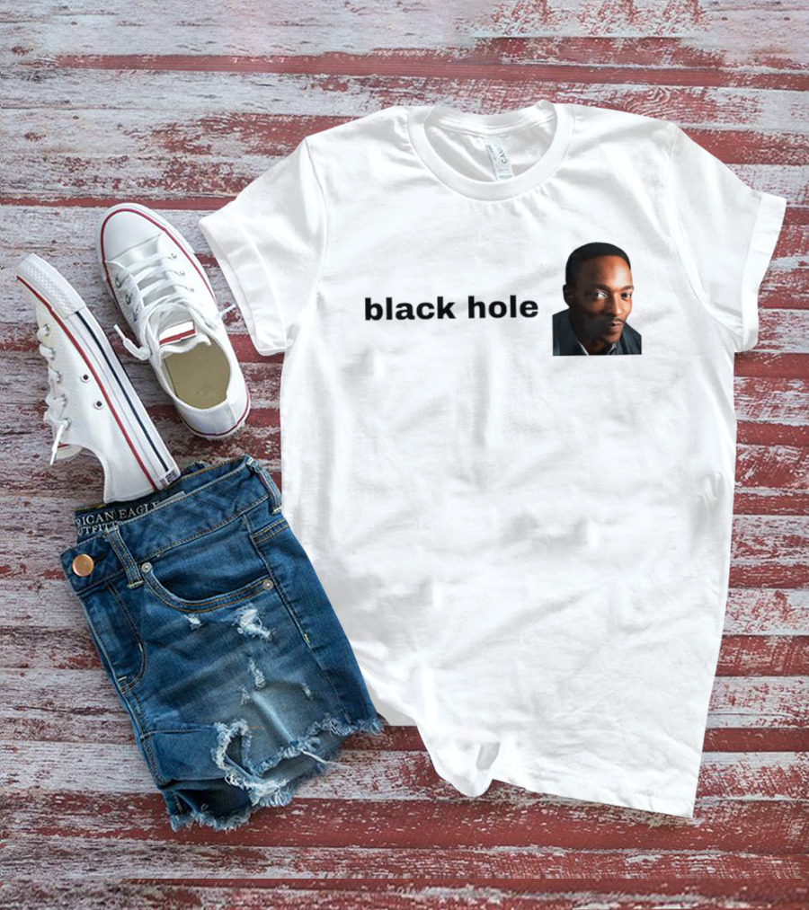 Black Hole Anthony Mackie Face T-Shirt