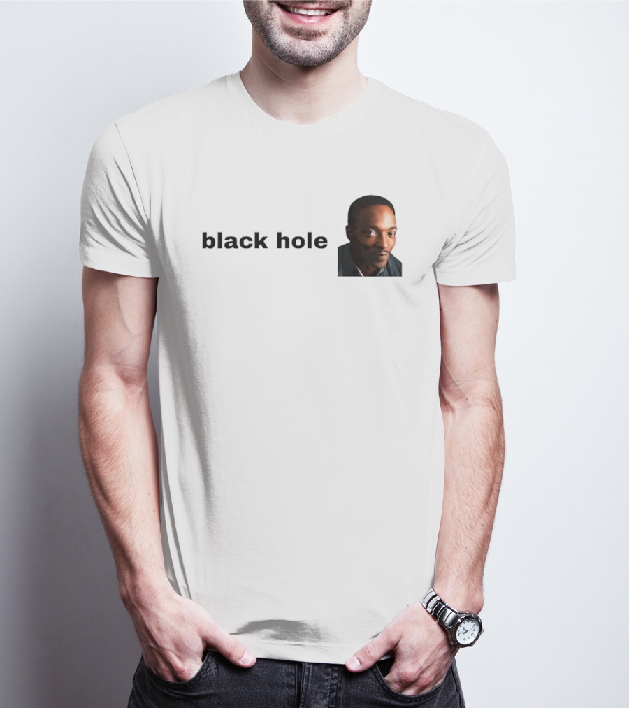 Black Hole Anthony Mackie Face T-Shirt