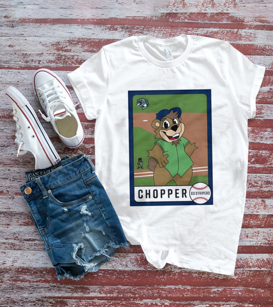Chopper Gwinnett Stripers Baseball Card Go Stripers T-Shirt
