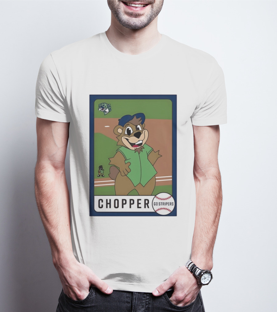 Chopper Gwinnett Stripers Baseball Card Go Stripers T-Shirt