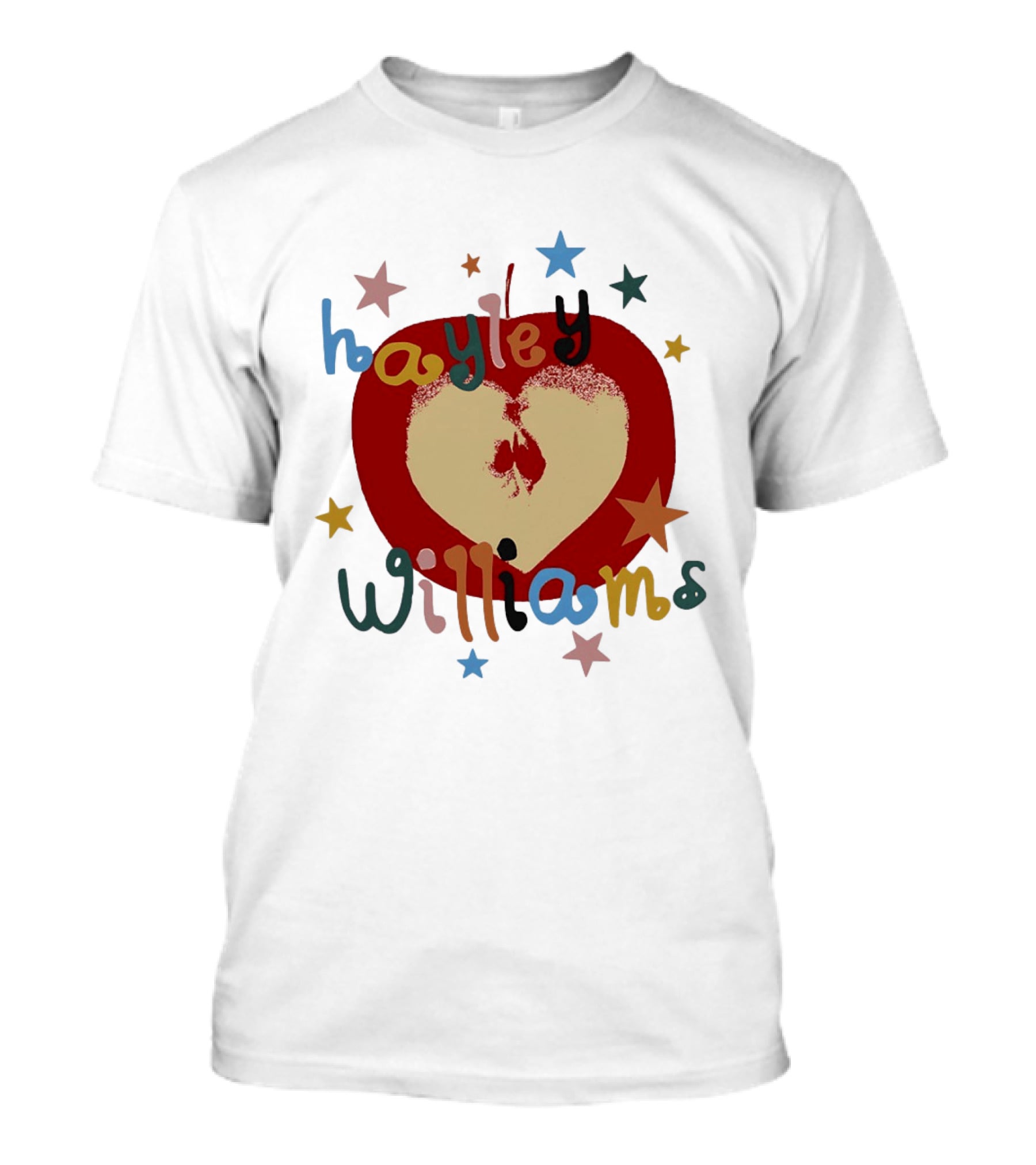 Hayley Williams Apple Heart Star Pop Colorful Letters T-Shirt