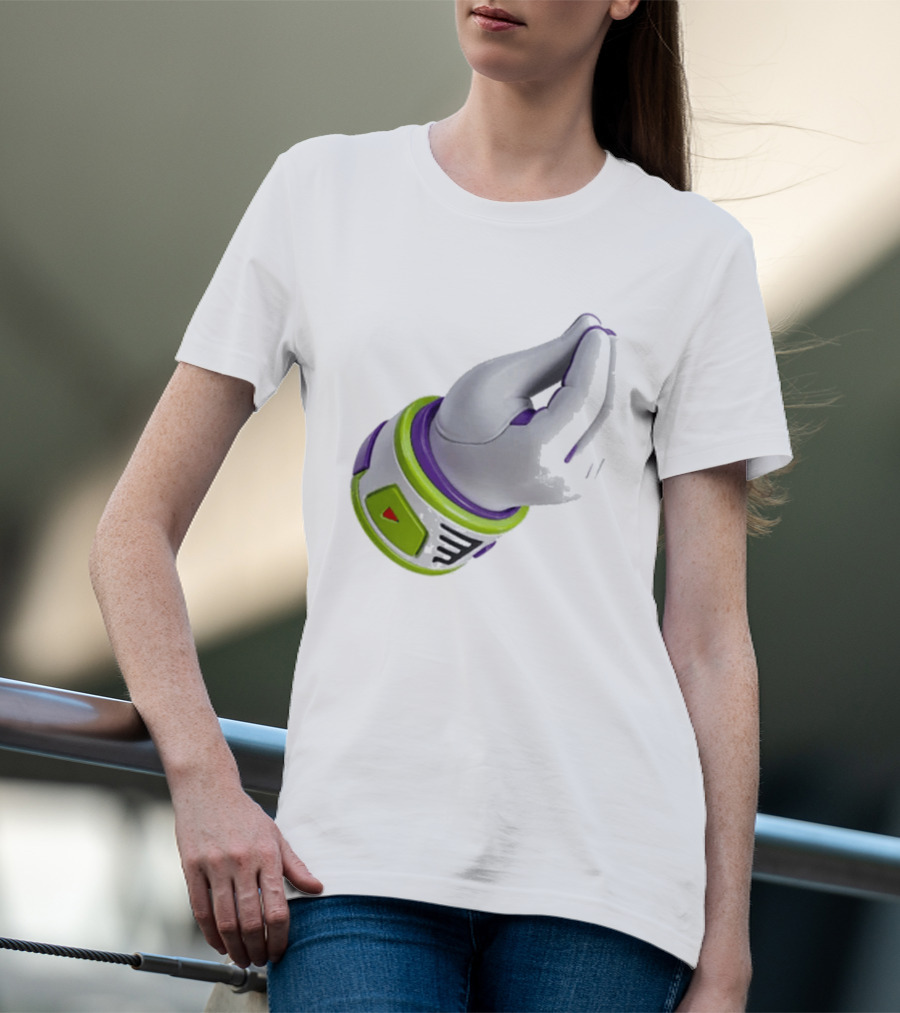 Buzz's Italian Hand Gesture Spacesuit Sleeve T-Shirt