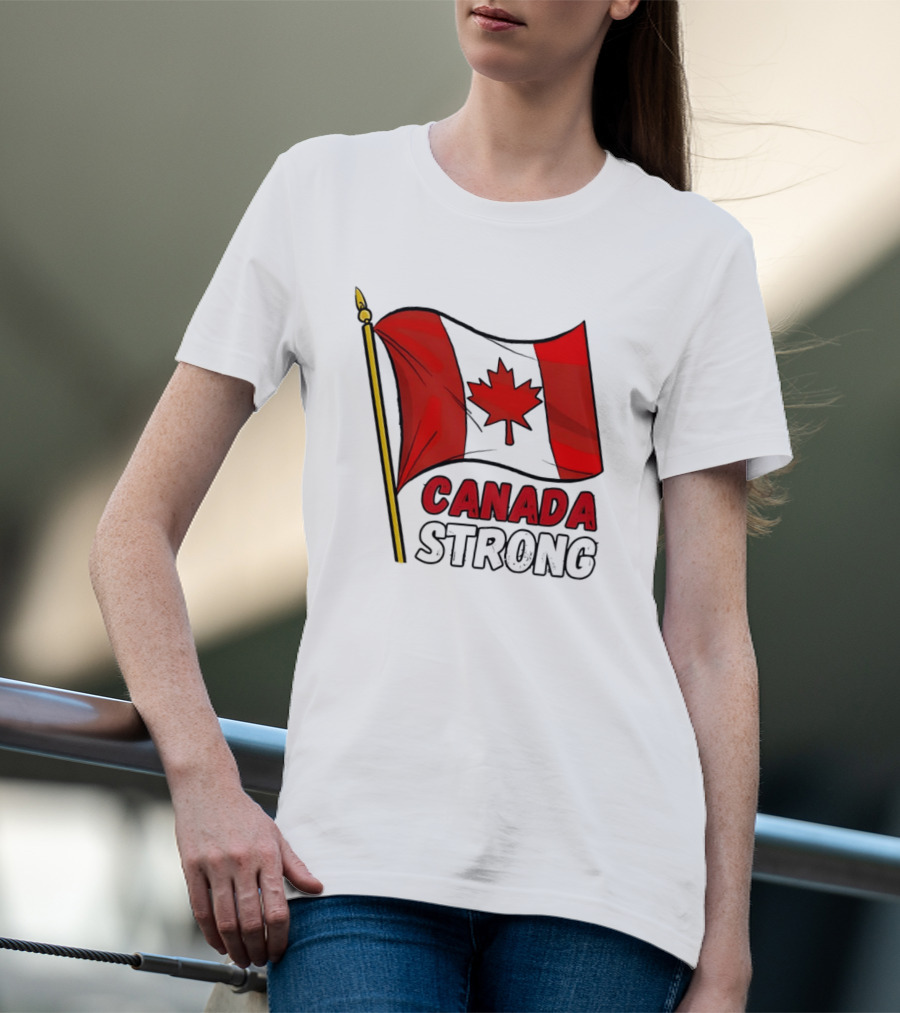Canada Strong Maple Leaf Flag Pride T-Shirt