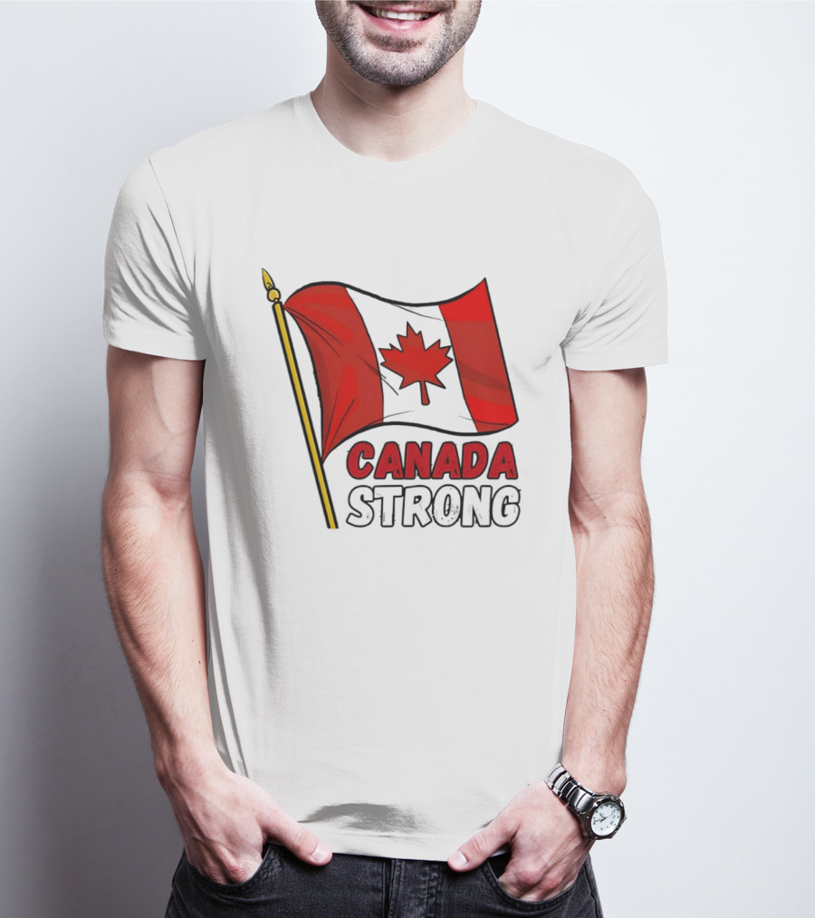 Canada Strong Maple Leaf Flag Pride T-Shirt