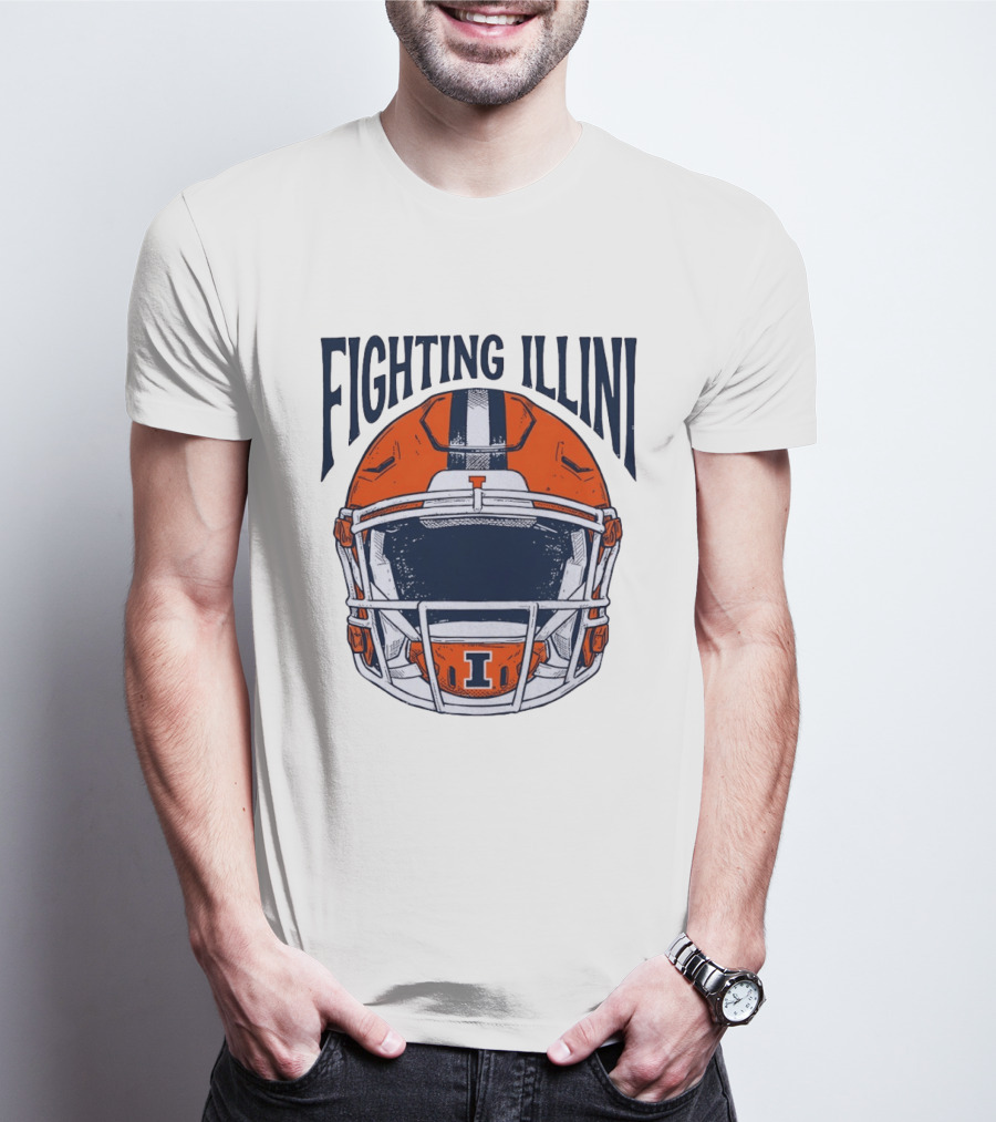 Fighting Illini Football Helmet Illinois T-Shirt